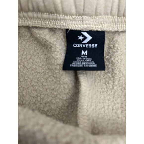 Converse Chuck Taylor Tan Khaki Knit Sweatpants - Girls Size Medium 10/12 - Picture 4 of 4
